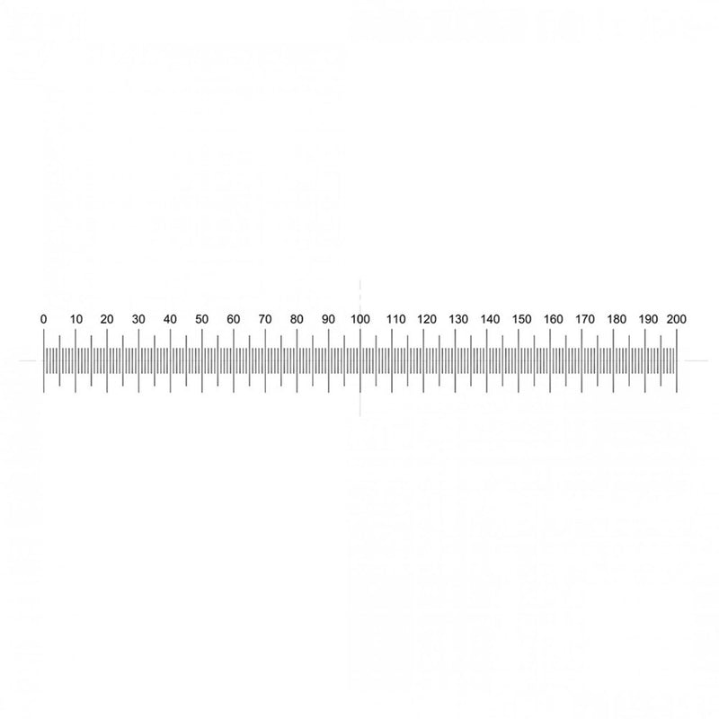 NE41 eyepiece reticles, horizontal scale