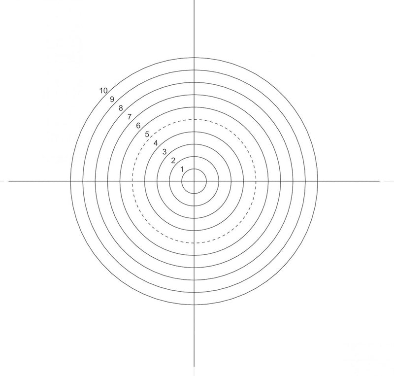 NE43 eyepiece reticles, concentric circles