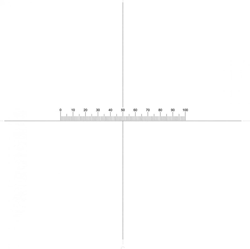 NE777 eyepiece reticles, horizontal scale + crosslines