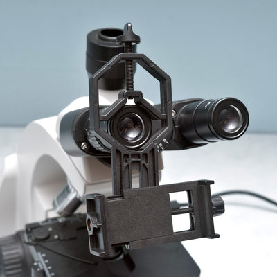 Smart phone camera eyepiece adapter for microscope, telescope or spotting scope