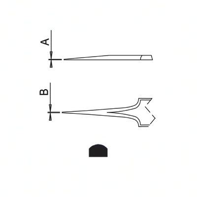 Dumont tweezers, self-closing, style N5