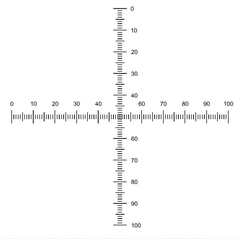 PS16 stage micrometers, crossed scales 1mm x 0.01mm divisions