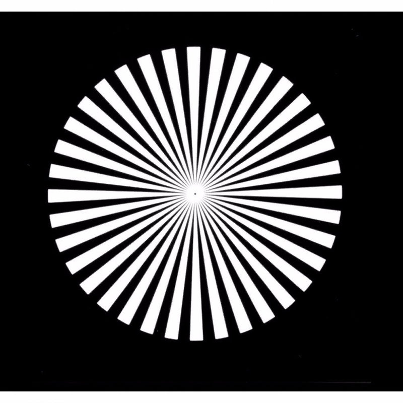 R65 optical resolution chart, star test target 10 deg.