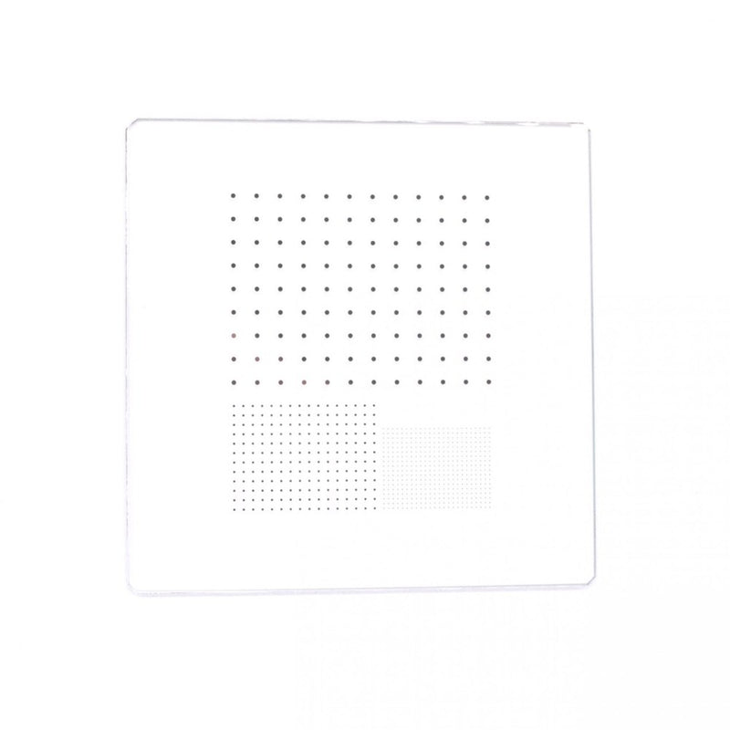 R76 optical resolution chart, dot array grid