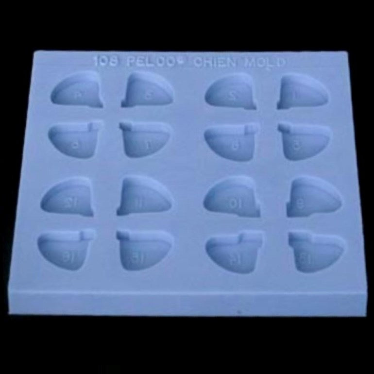 Chien embedding mould, silicone rubber, 16 cavities