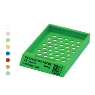 CellPath System II hex embedding cassette bases, coloured