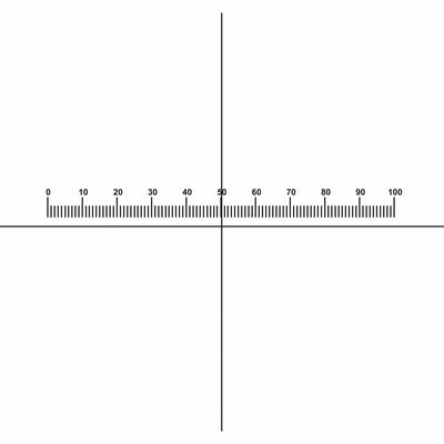 NE7 eyepiece reticles, horizontal scale + Crossline