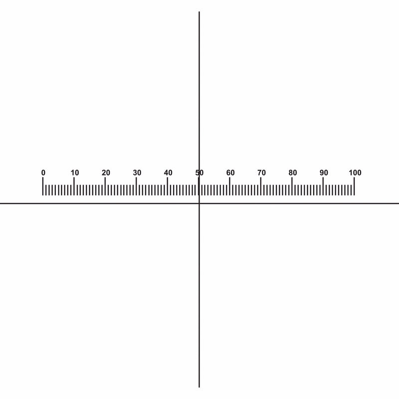 NE7 eyepiece reticles, horizontal scale + Crossline