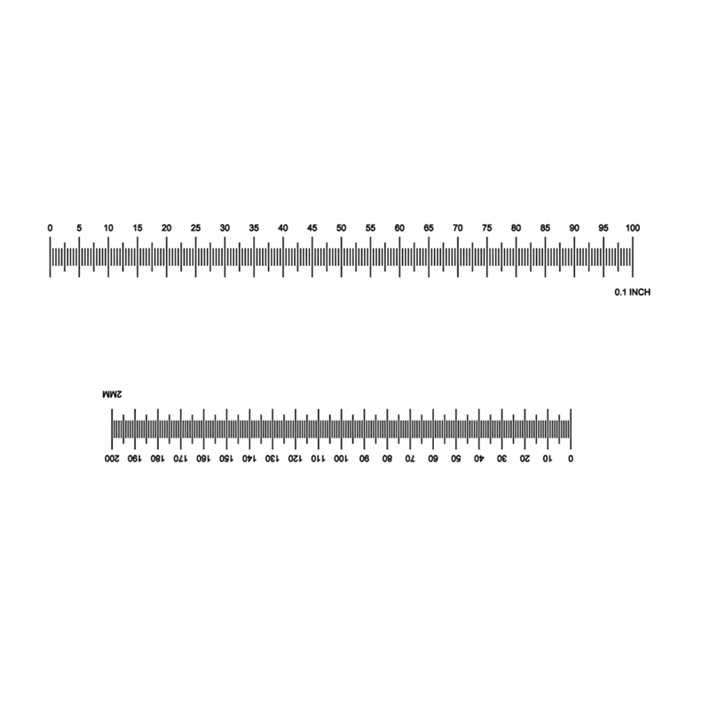 S20 stage micrometers, dual metric and imperial scales