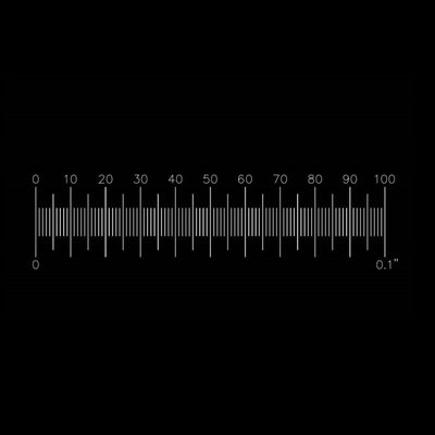 S4R stage micrometers, 0.1'' x 0.001'' divisions