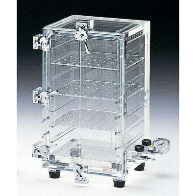 Vacuum desiccator cabinet, adjustable shelves, acrylic