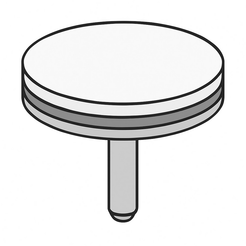 Planotec silicon test specimen, mounted