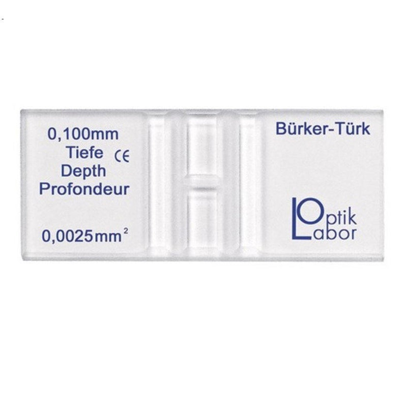 Burker-Turk counting chambers, double net ruling bright-lined