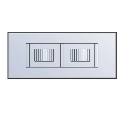 McMaster egg counting chamber, 2 cells, all glass