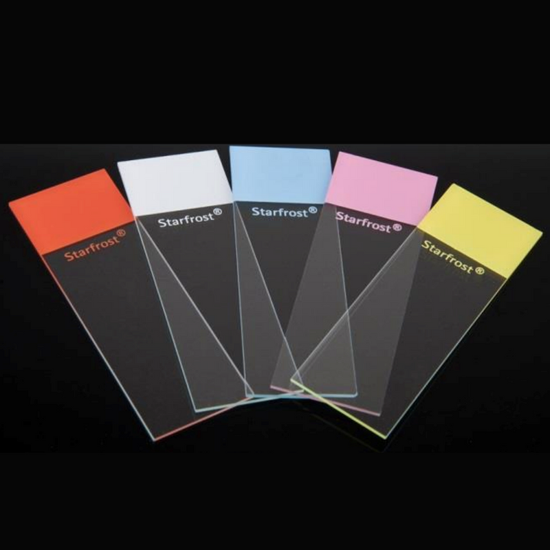 StarFrost platinum line microscope slides, colour coded