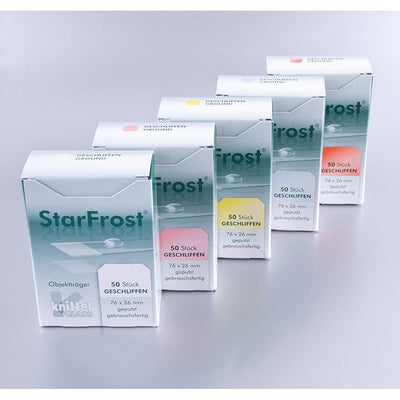 Knittel StarFrost microscope slides, advanced adhesive