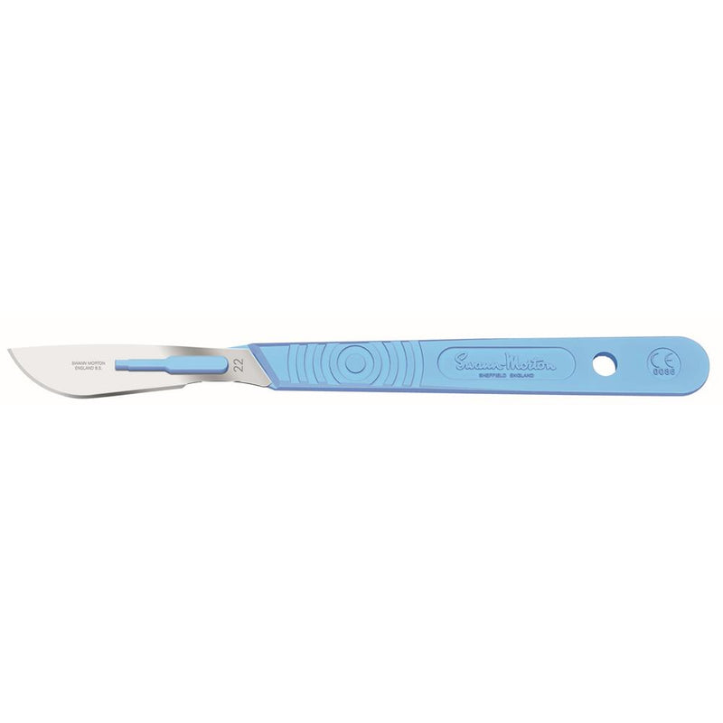 Swann-Morton scalpels with plastic handle, SS, sterile