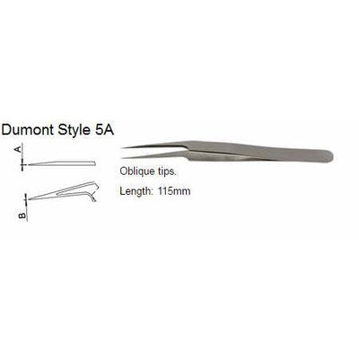 Dumont tweezers style 5A, serrated grip (EMS)