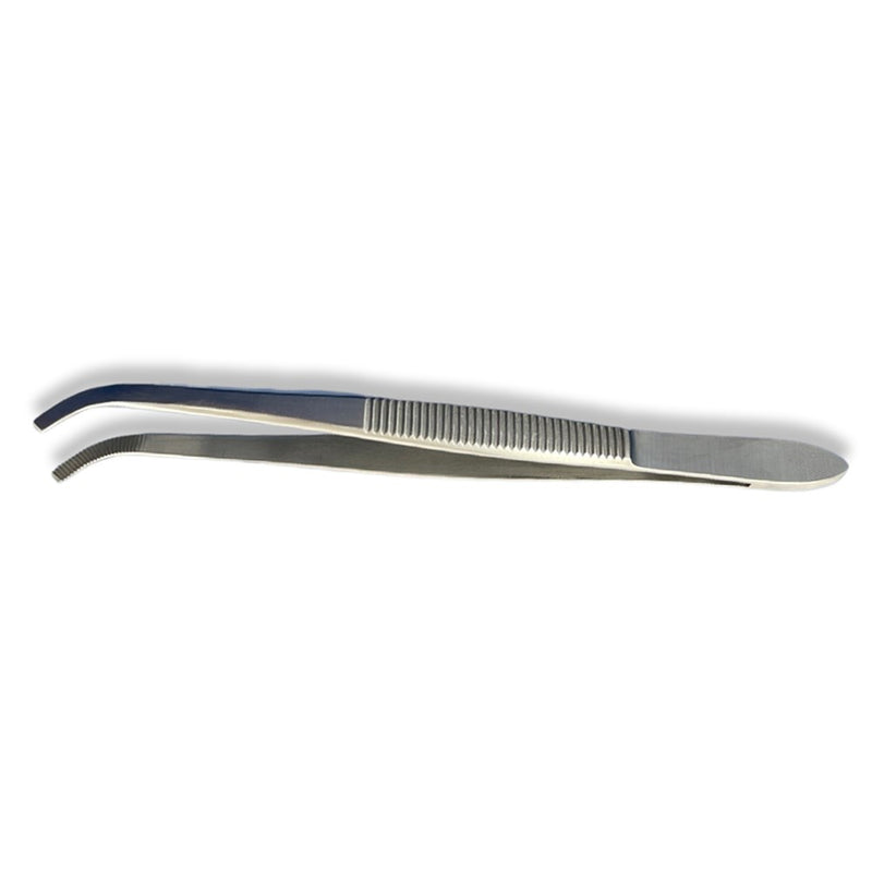 Curved tweezers with blunt tips