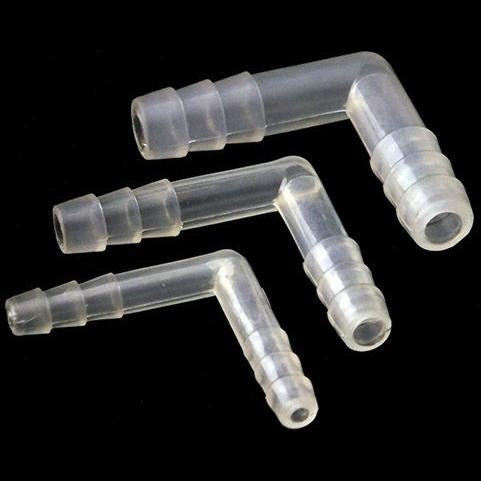 Tubing connectors, L-shape, PP