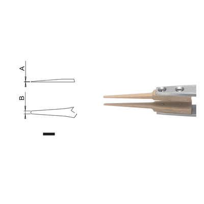 Dumont replaceable Buxus tip tweezers, WA1 handle (EMS)