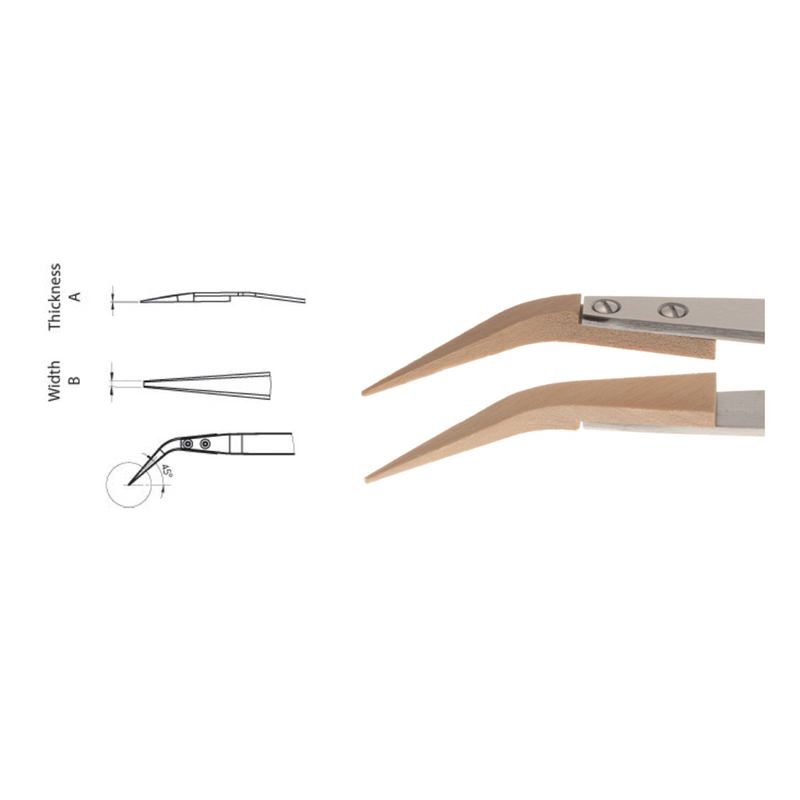Dumont replaceable Buxus tip tweezers, WA1 handle (EMS)