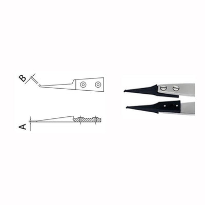 Dumont replaceable ESD tip tweezers, WA1 handle (EMS)