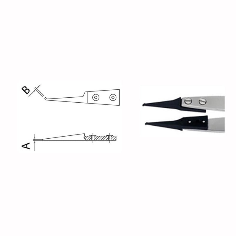 Dumont replaceable ESD tip tweezers, WA1 handle (EMS)