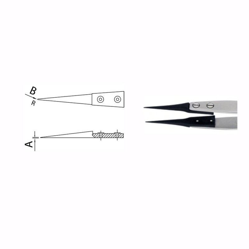 Dumont replaceable ESD tip tweezers, WA1 handle (EMS)