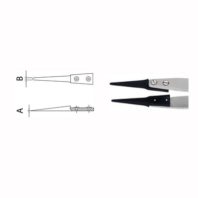 Dumont replaceable ESD tip tweezers, WA1 handle (EMS)