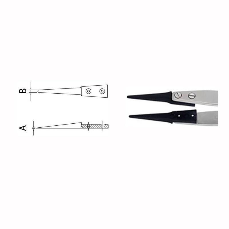 Dumont replaceable ESD tip tweezers, WA1 handle (EMS)