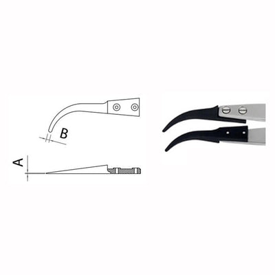 Dumont replaceable ESD tip tweezers, WA1 handle (EMS)
