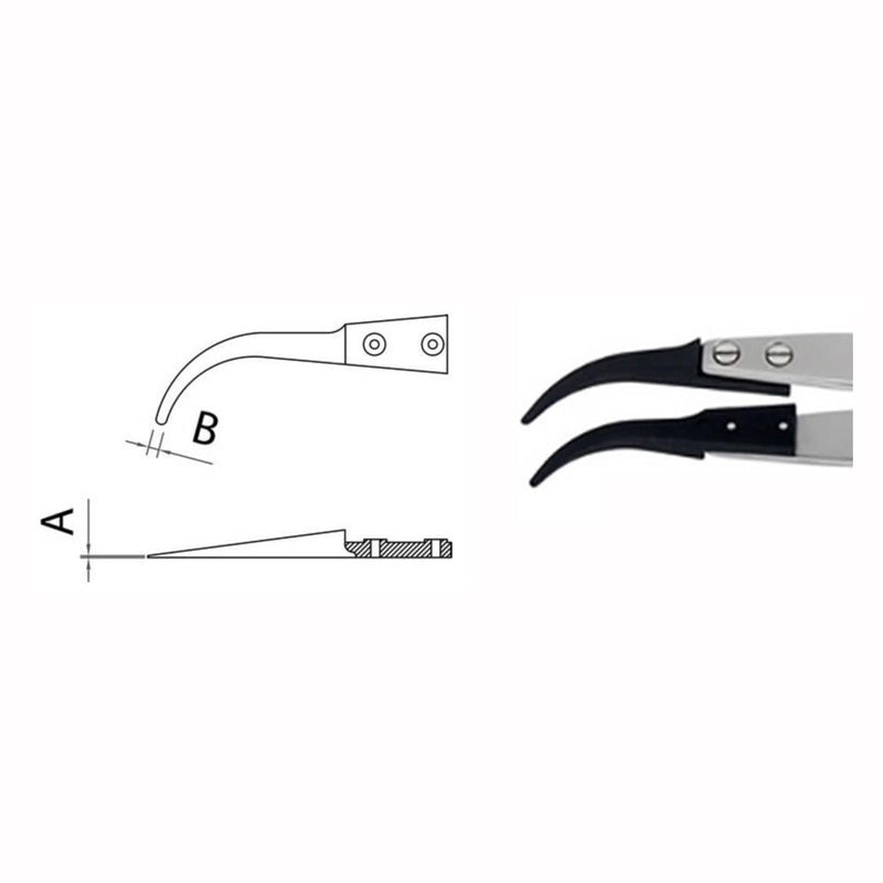 Dumont replaceable ESD tip tweezers, WA1 handle (EMS)