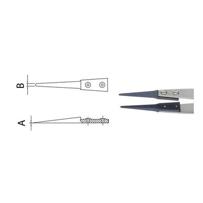 Dumont replaceable STD tip tweezers, WA1 handle (EMS)