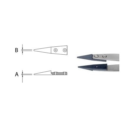 Dumont replaceable STD tip tweezers, WA1 handle (EMS)