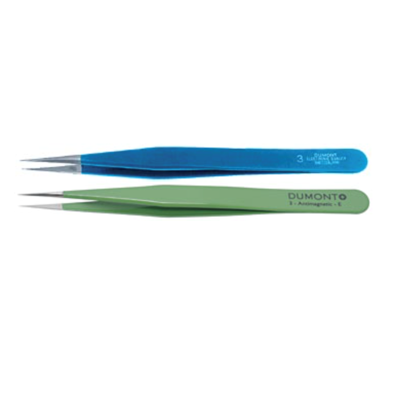 Dumont electronics epoxy-coated tweezers, style 3