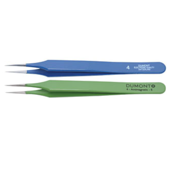 Dumont electronics epoxy-coated tweezers, style 4