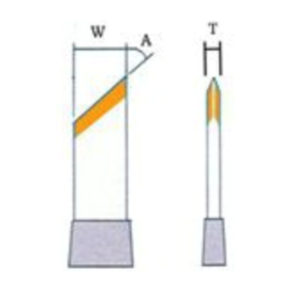 Ceramic zirconia lancet, 1.00mm double straight edge, 30deg.