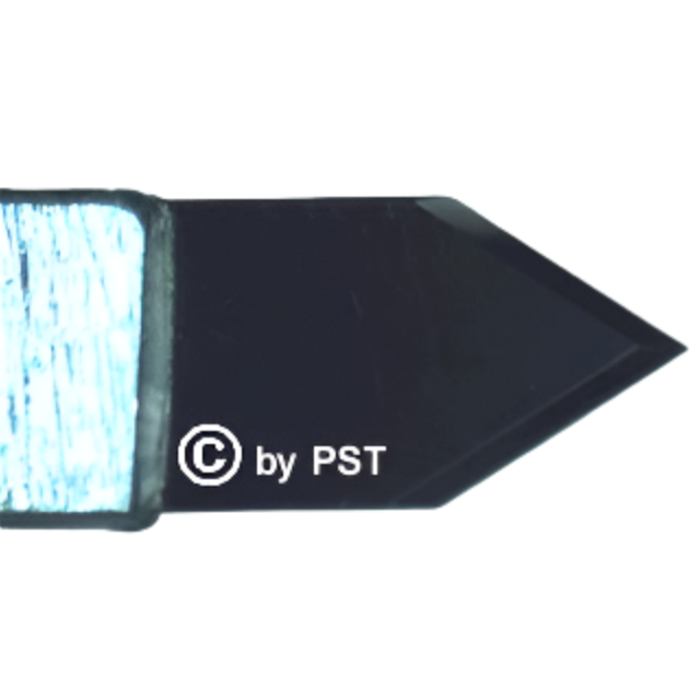 Ceramic zirconia lancet, 3.20mm double angled edge, 60 deg.