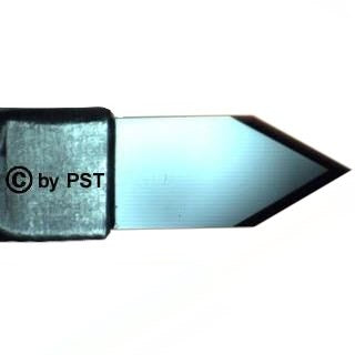 Ceramic zirconia lancet, 1.00mm double straight edge, 35 deg.