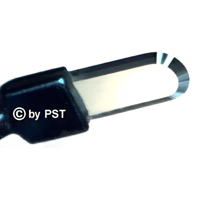 Sapphire lancet, 2.80mm round single straight edge
