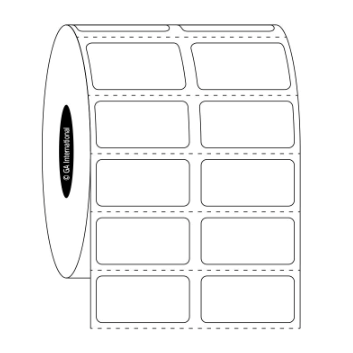 CryoSTUCK frozen vial and surface thermal transfer labels, rectangular