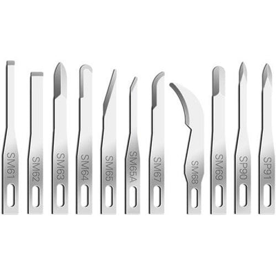 Miniature scalpel blades and handles