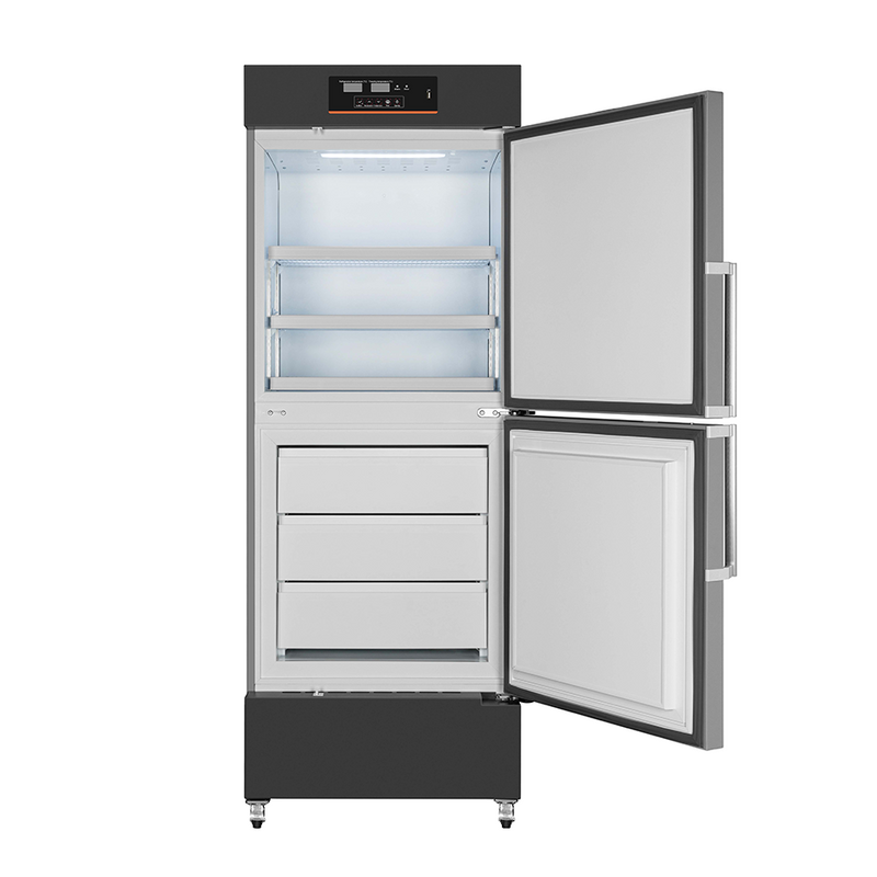 Vacc-Safe combination refrigerator, +8 to +2C and freezer, -10 to -25C