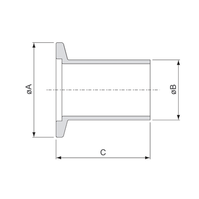 Weld flanges (KF), imperial sizing