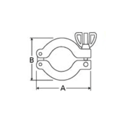 NW/KF wing nut clamps, cast aluminium