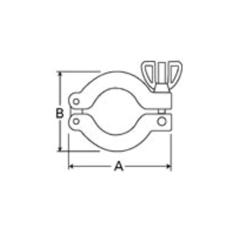 NW/KF wing nut clamps, cast aluminium