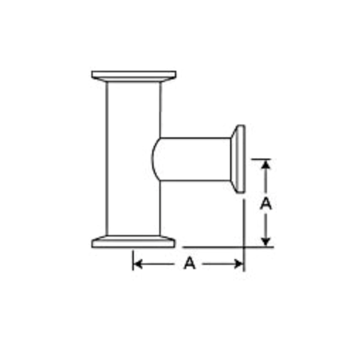 NW/KF three-way connectors, SS