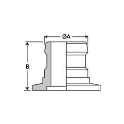 NW/KF hose adapters (weld flange), Al