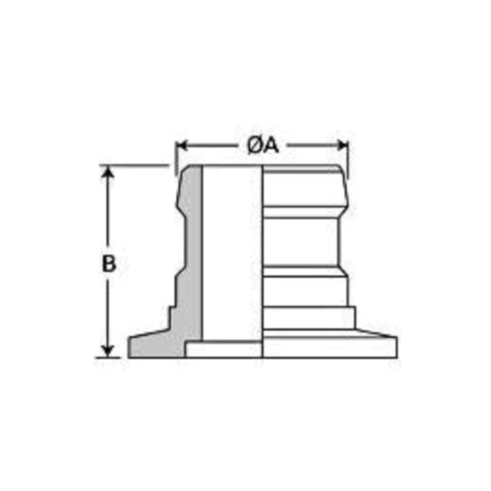 NW/KF hose adapters (weld flange), Al
